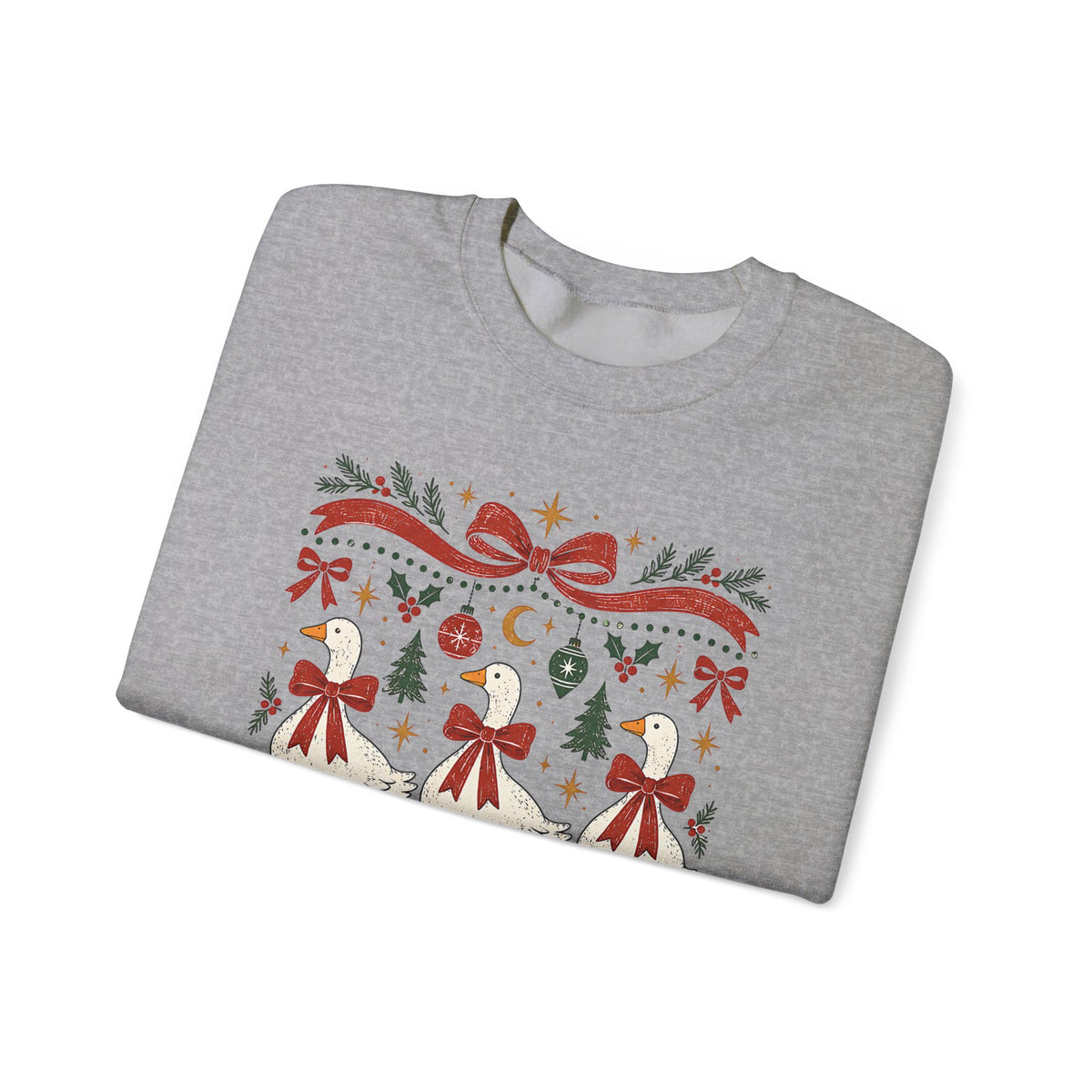 Dancing Angels Christmas Sweatshirt | Holiday Fair Isle Nativity Pattern
