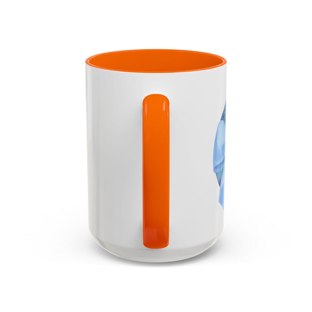 Blue/Green Planet Wrapped In A Bow Accent Coffee Mug