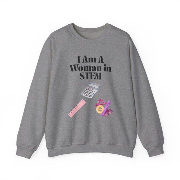 'I Am A Woman in STEM' Mathematics Unisex Crewneck Sweatshirt