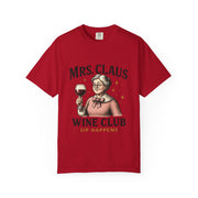 Mrs. Claus Wine Club T-Shirt, Fun Christmas Tee, Holiday Humor Shirt, Unique Gift for Wine Lovers, Mrs Claus Wine Lover Apparel