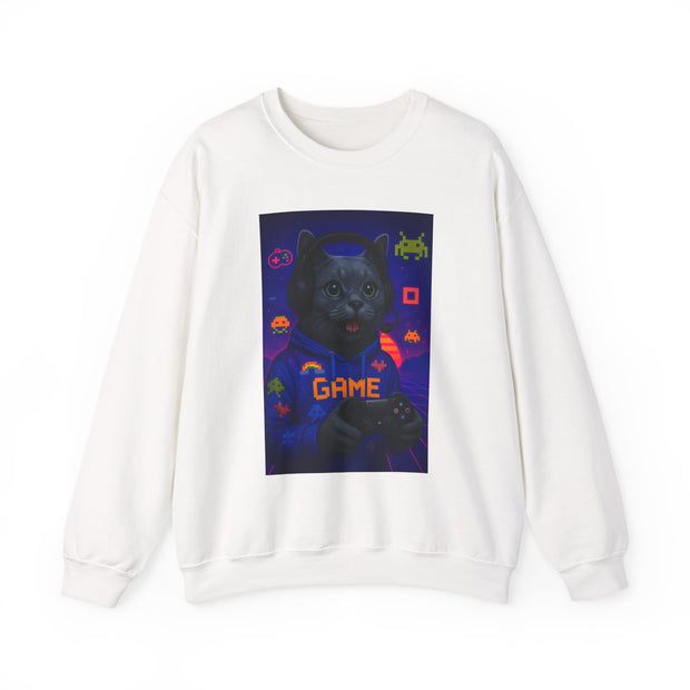 Gamer Cat Crewneck Sweatshirt - Cozy Unisex Gaming Apparel, Cool Cat Sweatshirt, Perfect Gift for Cat Lovers, Unisex Sweatshirt, Retro [...]