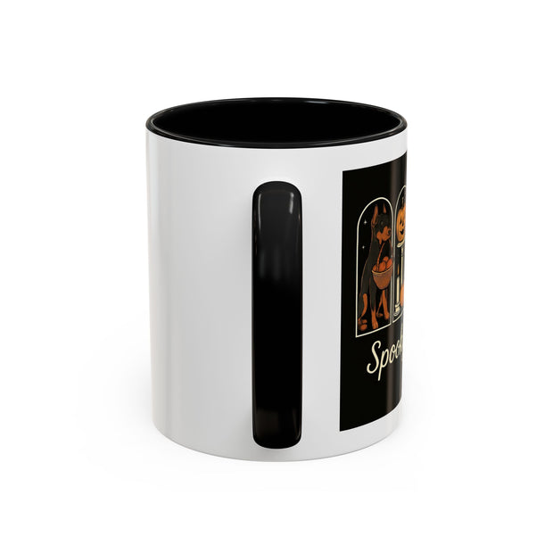 Spooky Season Doberman Accent Coffee Mug