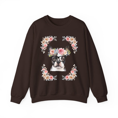 Geeky Goddess French Bulldog Unisex Crewneck Sweatshirt