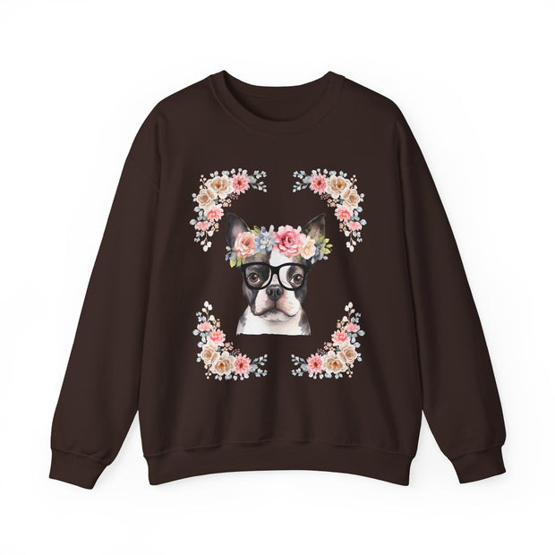 Geeky Goddess French Bulldog Unisex Crewneck Sweatshirt