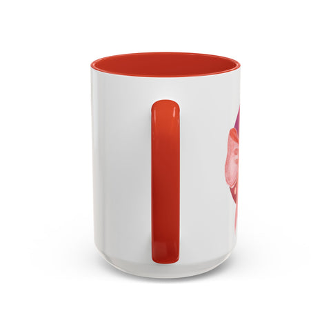 Pink/Yellow Planet Wrapped In A Bow Accent Coffee Mug