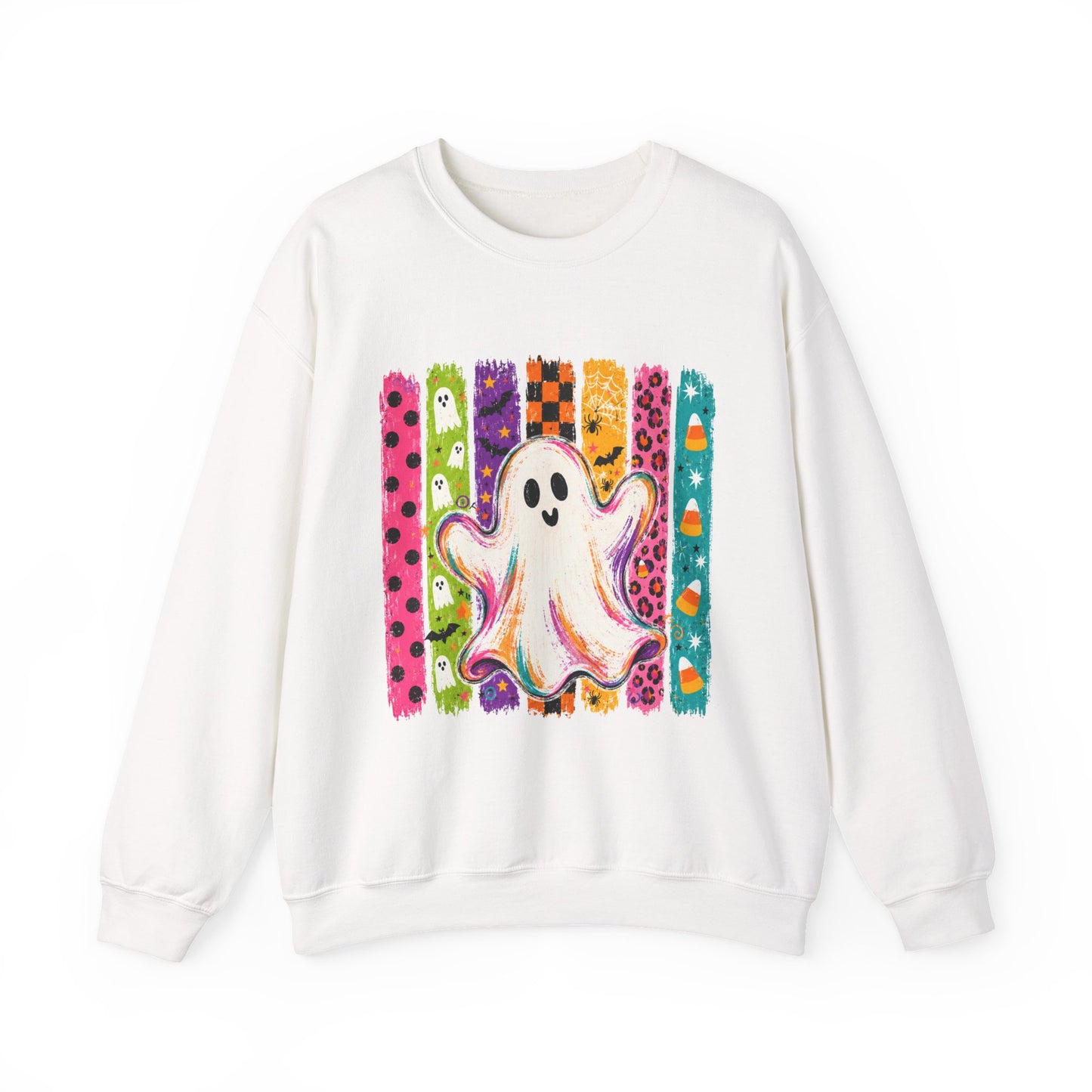 Rainbow Ghost Halloween Sweatshirt | Cute Ghost Graphic Crewneck