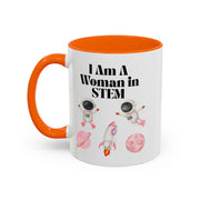 'I Am A Woman In STEM' Astronaut Accent Coffee Mug