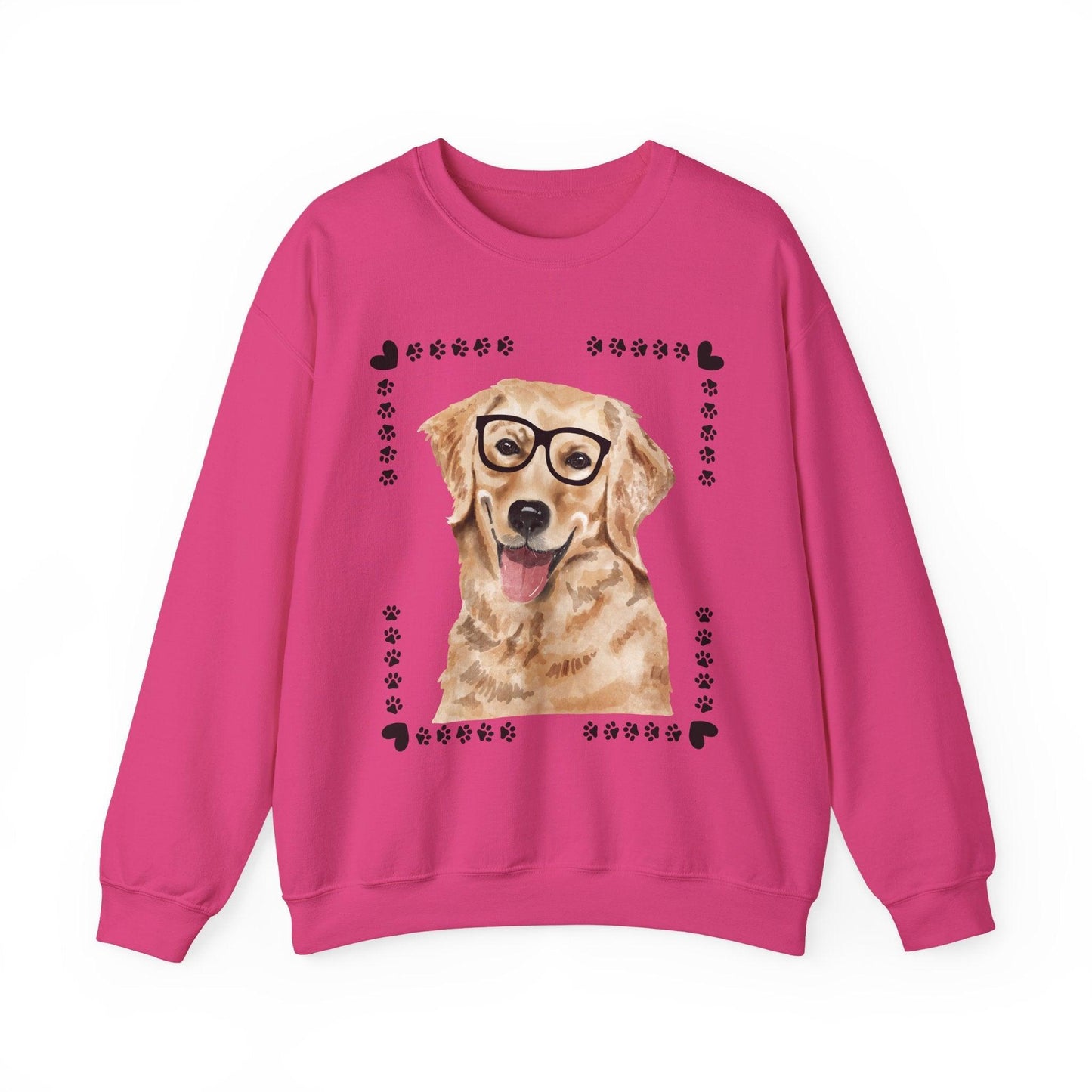 Geeky Good Golden Retriever Unisex Crewneck Sweatshirt