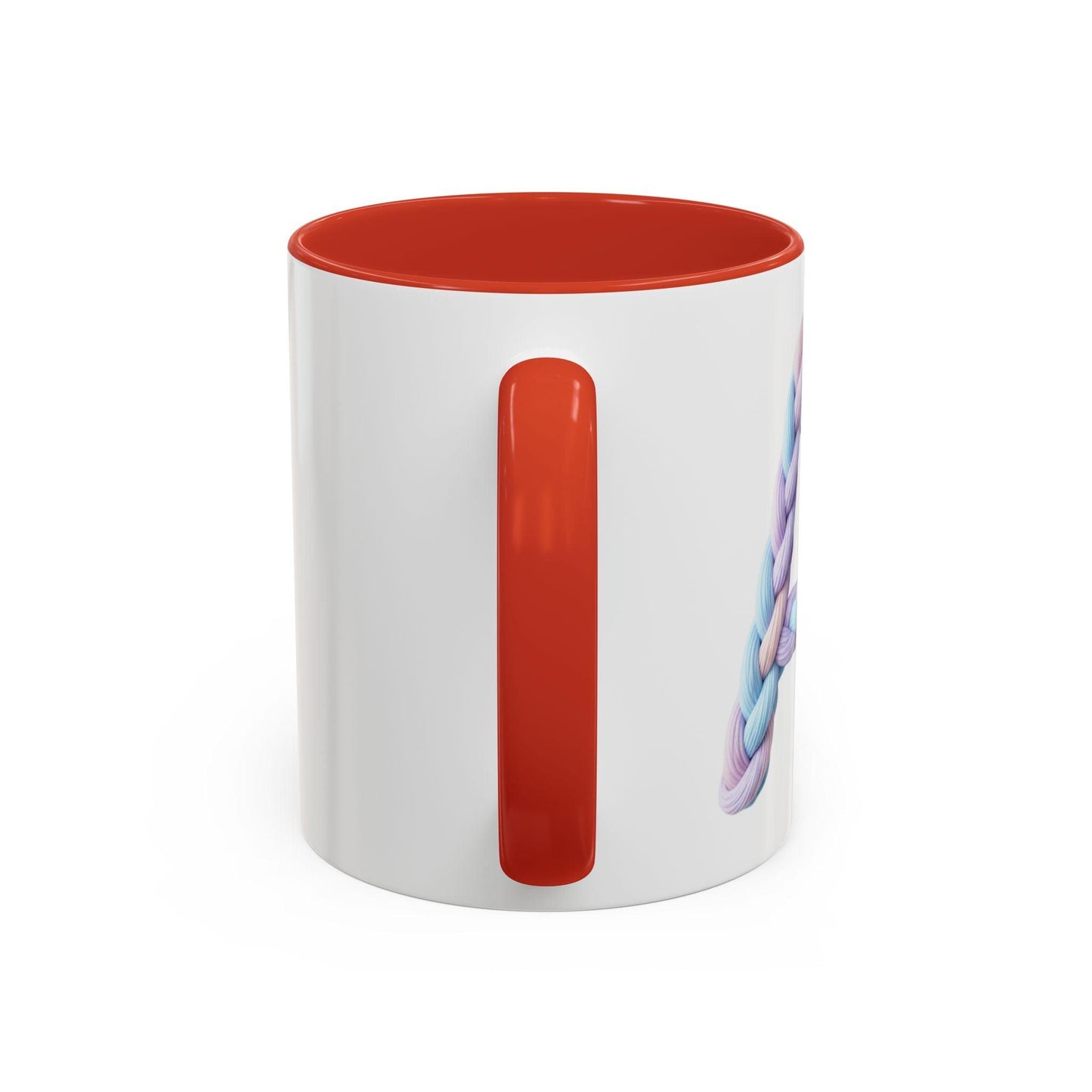 Minimalist Embroidery Typography Accent Coffee Mug | Pastel Thread Design