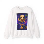 Gamer Dog Sweatshirt, Unisex Crewneck, Cute Gaming Apparel, Gift for Pet Lovers, Funny Sweatshirt, Cozy Gaming Clothing