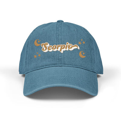 'Scorpio' Denim Embroidered Cap
