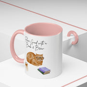 'Feline Good With A Book & Brew' Accent Coffee Mug