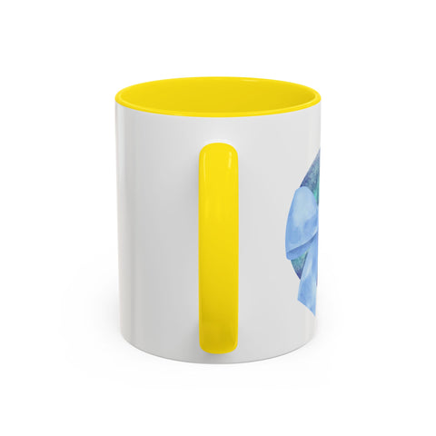 Blue/Green Planet Wrapped In A Bow Accent Coffee Mug