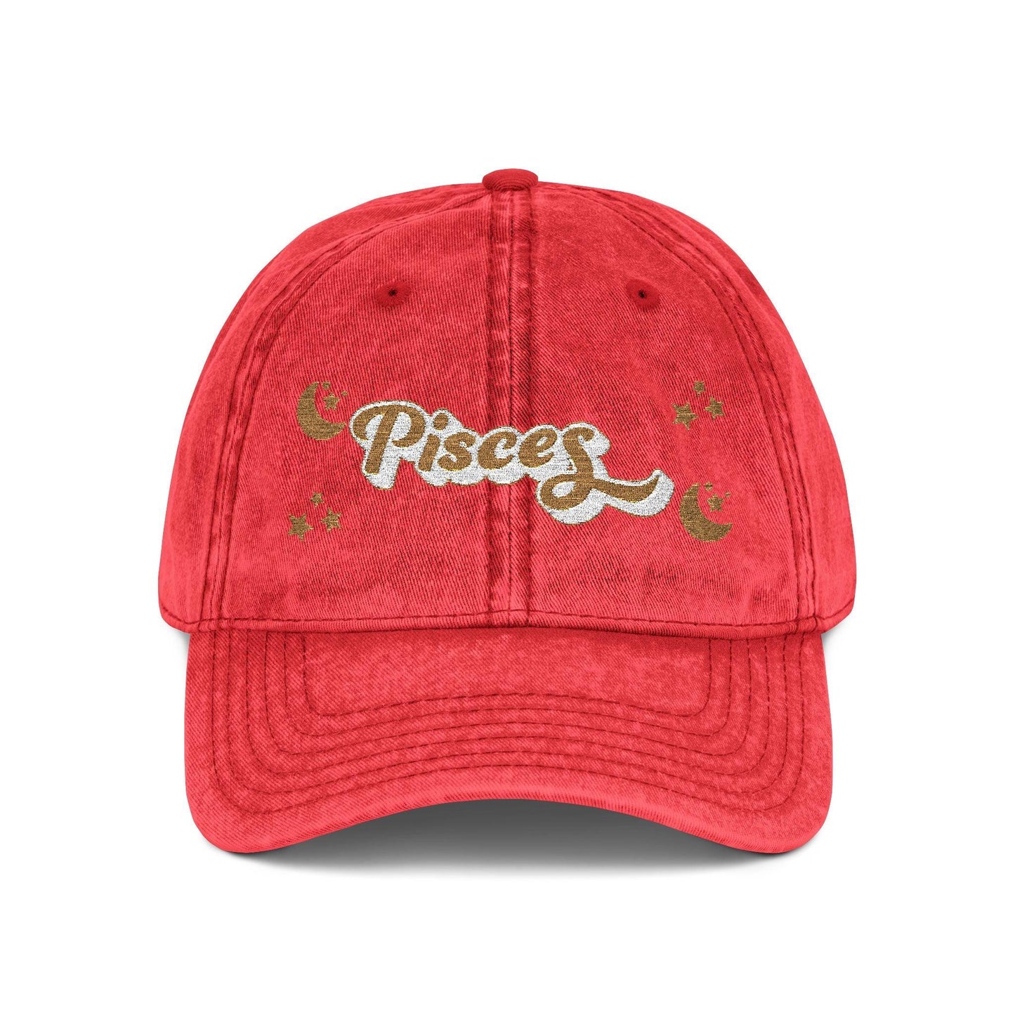 'Pisces' Vintage Embroidered Cap