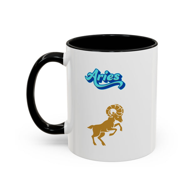 'Aries' Zodiac Accent Coffee Mug