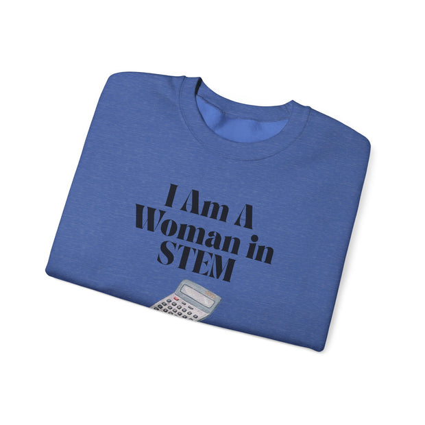 'I Am A Woman in STEM' Mathematics Unisex Crewneck Sweatshirt
