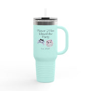 'Player 2 Has Joined The Party' 'Est. 2026' Insulated Travel Mug, 40oz
