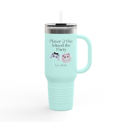 'Player 2 Has Joined The Party' 'Est. 2026' Insulated Travel Mug, 40oz