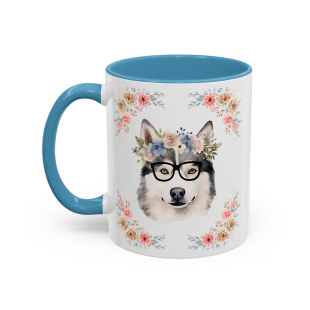 Geeky Goddess Siberian Husky Accent Coffee Mug