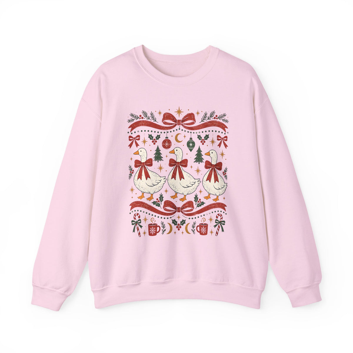 Dancing Angels Christmas Sweatshirt | Holiday Fair Isle Nativity Pattern