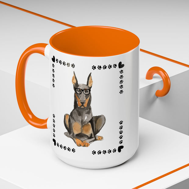Geeky Good Doberman Accent Coffee Mug