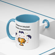 'Achievement Unlocked: Survived A Haunted House' Accent Coffee Mug