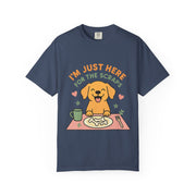 Funny Dog Lover T-Shirt, I'm Just Here for the Scraps Tee, Pet Apparel, Gift for Dog Owners, Animal Lover Shirt, Casual Wear