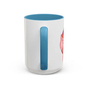 Pink/Yellow Planet Wrapped In A Bow Accent Coffee Mug