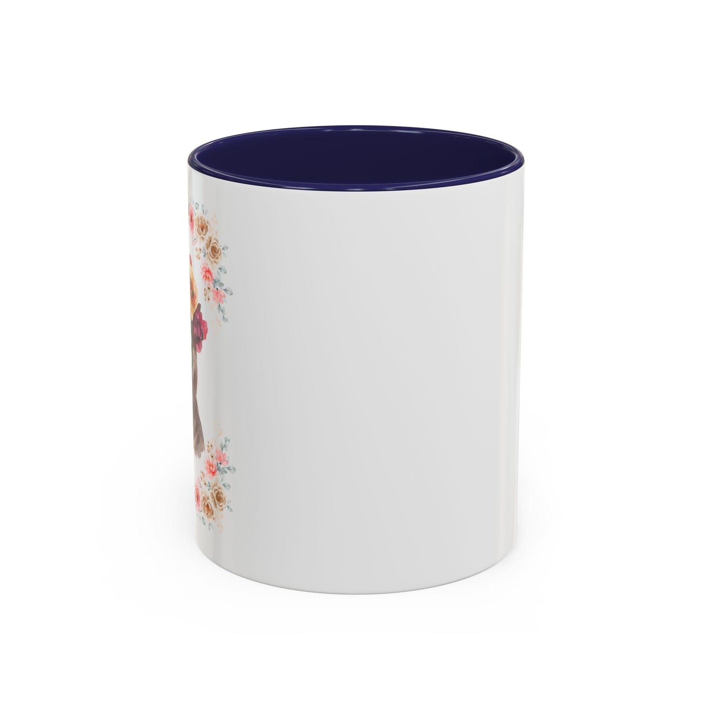 Geeky Goddess Dark Gray Cat Accent Coffee Mug