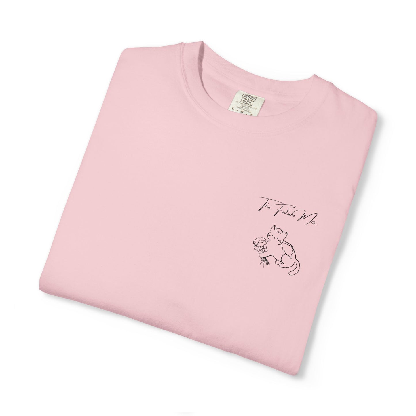 The Future Mrs Shirt, Cat Bride Embroidered Tee, Minimalist Bridal Shower Shirt, Coquette Wedding Tee, Future Wife Shirt