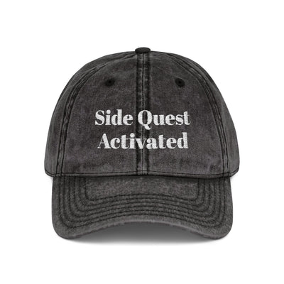 'Side Quest Activated' Vintage Embroidered Cap