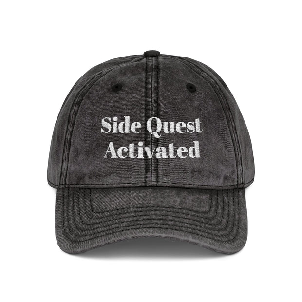 'Side Quest Activated' Vintage Embroidered Cap