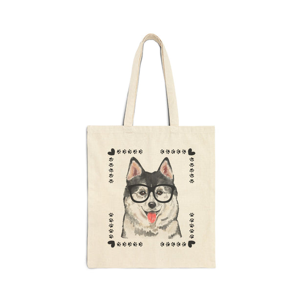 Geeky Good Siberian Husky Cotton Canvas Tote Bag