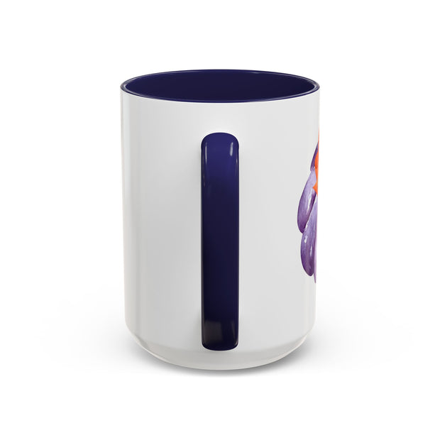 Purple Pumpkin Wrapped In A Bow Accent Coffee Mug