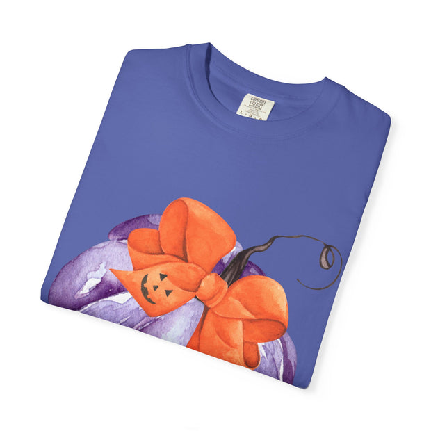 Purple Pumpkin Wrapped In A Bow Unisex T-Shirt