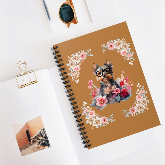Geeky Goddess Yorkie Spiral Notebook