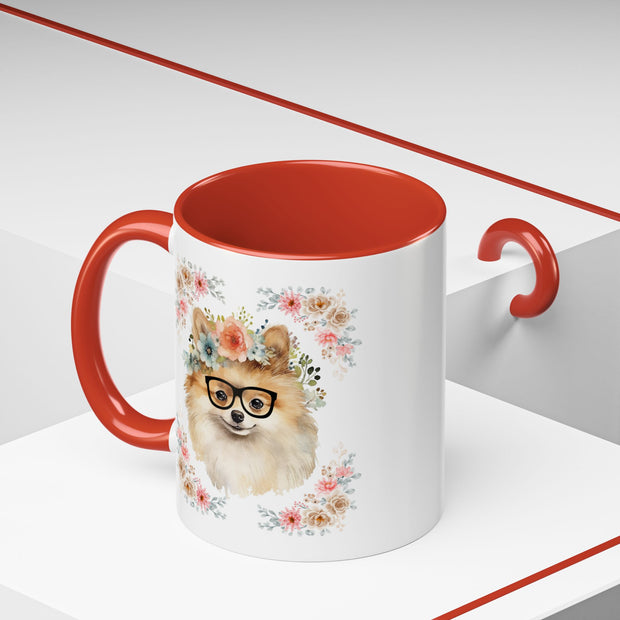 Geeky Goddess Pomeranian Accent Coffee Mug