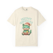 Cute Cat Christmas T-shirt, Meowy Christmas Tee, Unisex Holiday Shirt, Fun Xmas Gift, Cozy Festive Wear