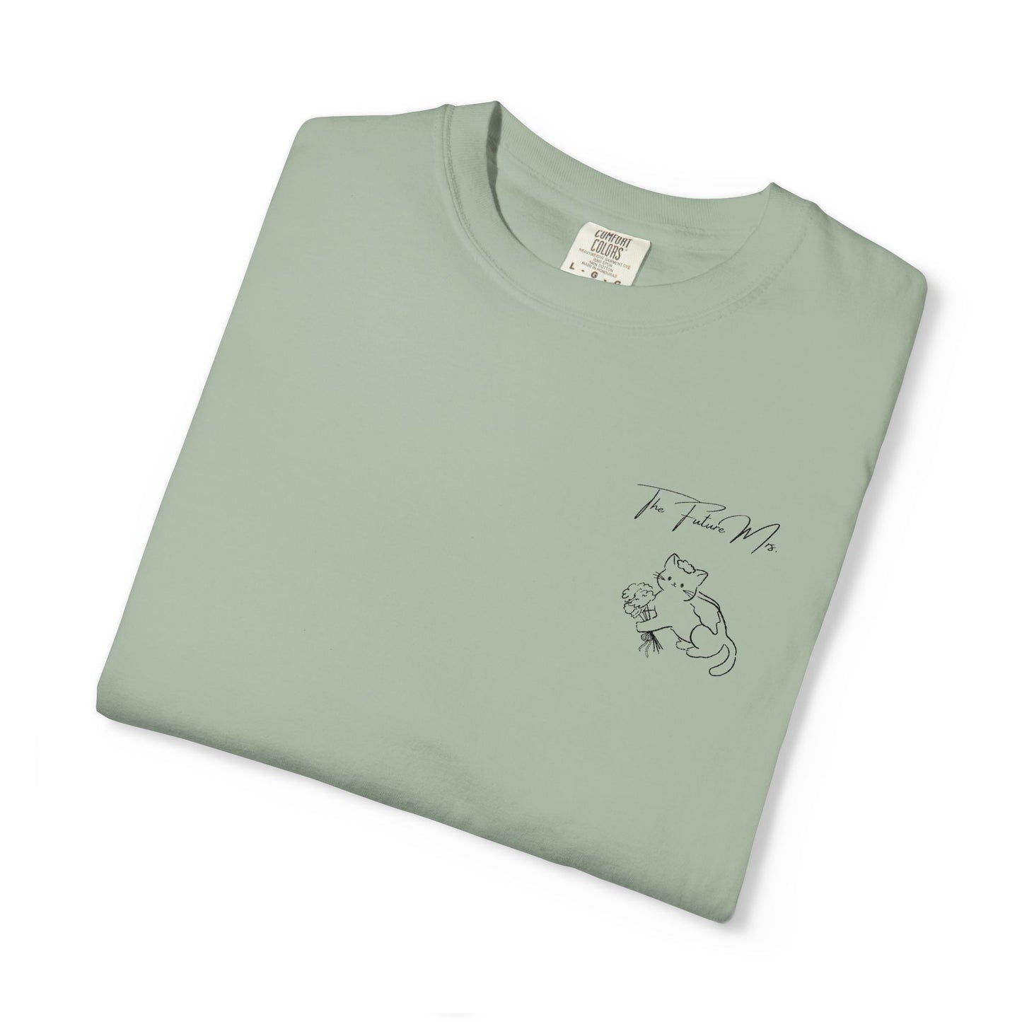 The Future Mrs Shirt, Cat Bride Embroidered Tee, Minimalist Bridal Shower Shirt, Coquette Wedding Tee, Future Wife Shirt