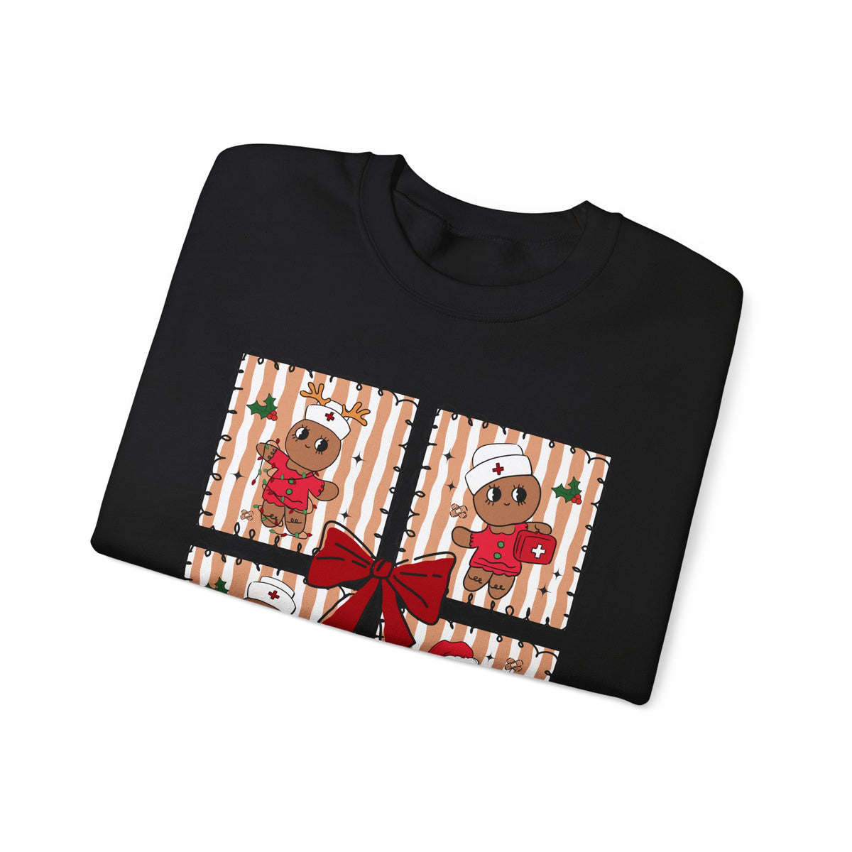 Gingerbread Christmas Sweatshirt, Cute Gingerbread Crewneck, Christmas Bow Sweatshirt, Gingerbread Man Shirt, Funny Holiday Sweater, Christmas Gift