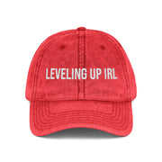 'Leveling Up In IRL' Vintage Embroidered Cap