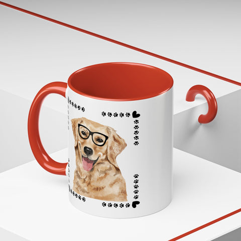 Geeky Good Golden Retriever Accent Coffee Mug