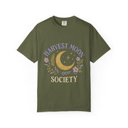 Harvest Moon Society Unisex T-Shirt, Cozy Graphic Tee, Astrology Apparel, Gift for Moon Lovers, Autumn Style, Casual Wear
