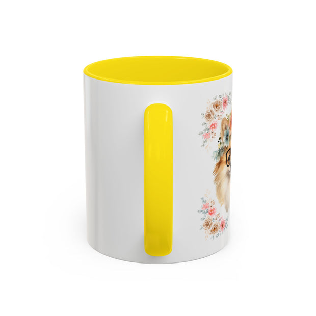 Geeky Goddess Pomeranian Accent Coffee Mug