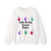 'This Bride Needs Boba' Unisex Crewneck Sweatshirt