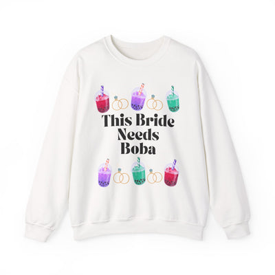 'This Bride Needs Boba' Unisex Crewneck Sweatshirt