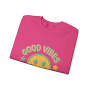 Good Vibes Crewneck Sweatshirt, Cozy Unisex Sweatshirt, Happy Apparel Gift, Positive Energy Fashion, Comfortable Casual Wear, Trendy [...]