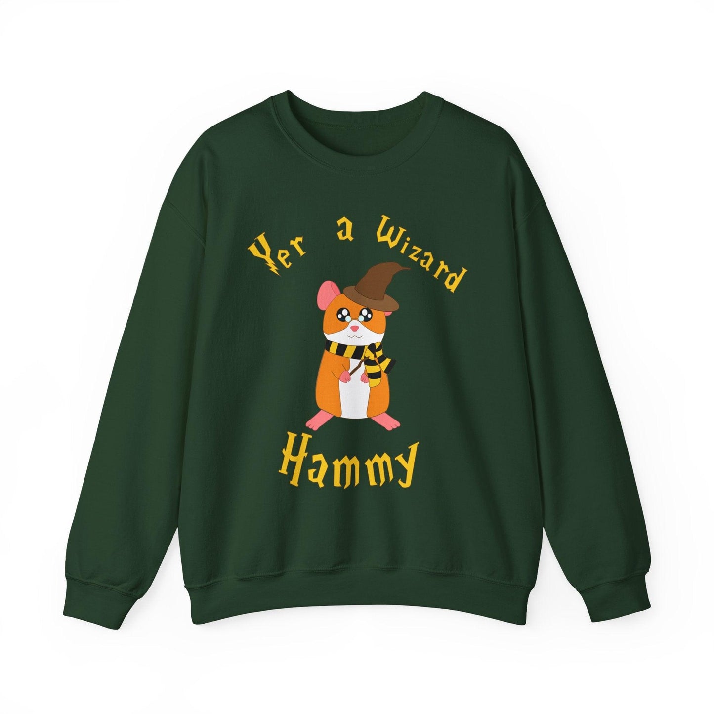 Hammy the Wizard Hamster Sweatshirt | Cute Wizard Hamster Illustration