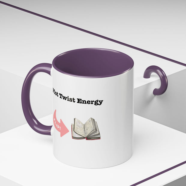 'Plot Twist Energy' Accent Coffee Mug