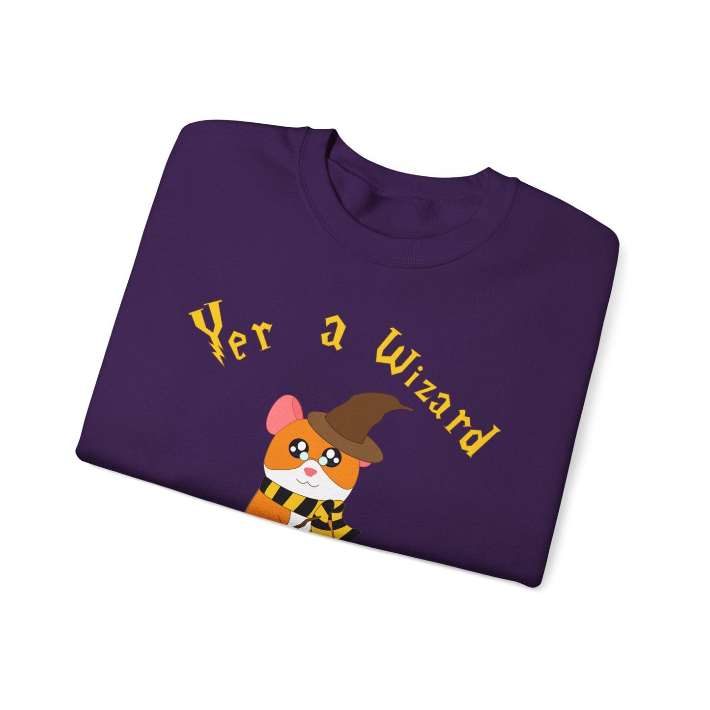 Hammy the Wizard Hamster Sweatshirt | Cute Wizard Hamster Illustration
